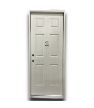 52409 Fiberglass Prehung 6-Panel Exterior Door 32" x 80"