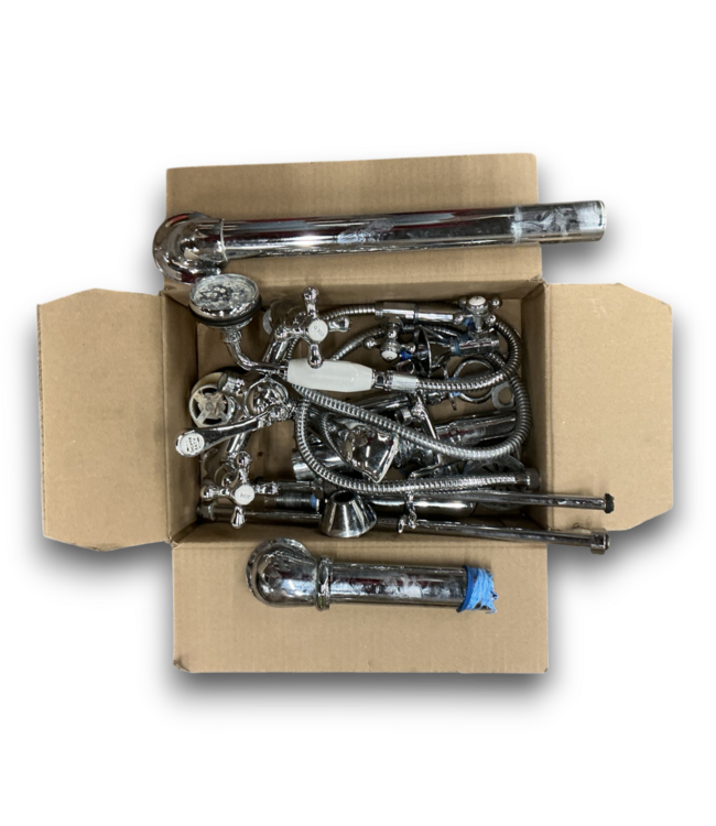 52416 Vintage White Cast Iron Clawfoot Soaking Bathtub