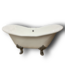 52416 Vintage White Cast Iron Clawfoot Soaking Bathtub