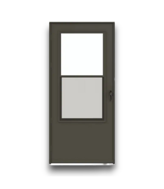 52427 Dark Brown Mid-View Reversible Storm Door 36" x 80"