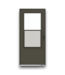 52427 Dark Brown Mid-View Reversible Storm Door 36" x 80"