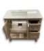 52430 Latte Brown Bathroom Vanity w/White Stone Top 36"
