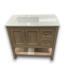 52430 Latte Brown Bathroom Vanity w/White Stone Top 36"