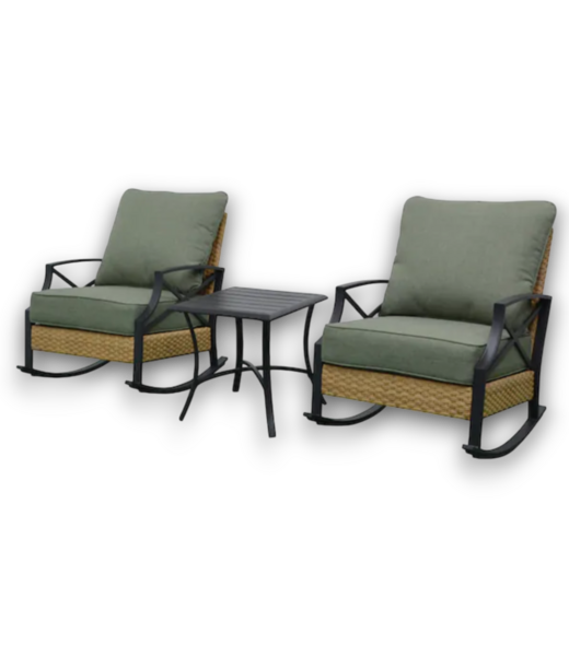 52431 Kenwood 3-Piece Wicker Patio Conversation Set