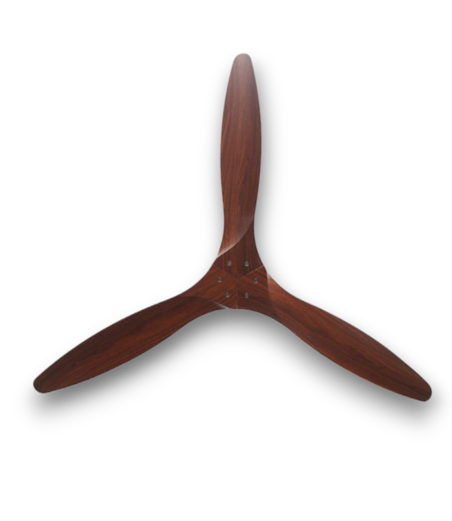 52444 Light-Free Matte Black With Wood Blades Ceiling Fan 56"