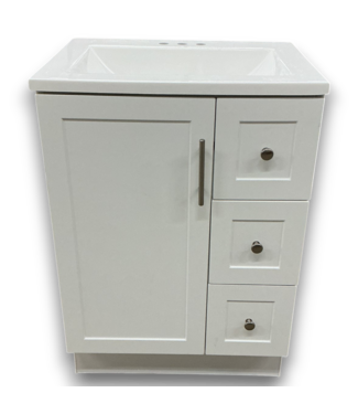 52442 Davies True White Bathroom Vanity With Top 24"