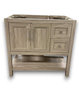 52445 Light Brown Bathroom Vanity Cabinet 35"W x 34"H