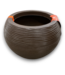 52452 Dark Brown Indoor/Outdoor Planter 11"D x 10"H