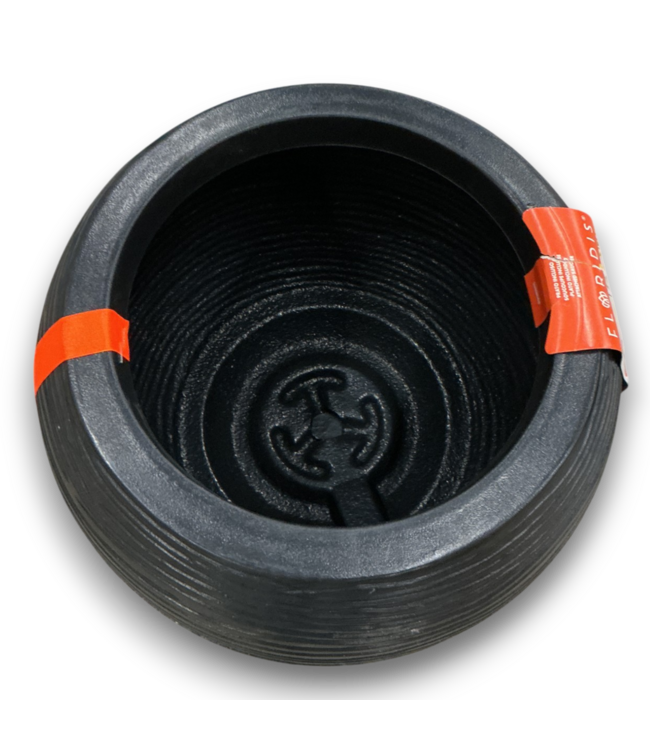 52453 Black Indoor/Outdoor Planter 11"D x 10"H