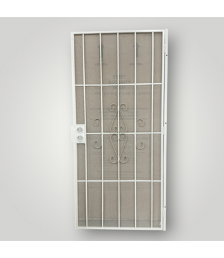 52468 White Steel Security Door 36" x 80"
