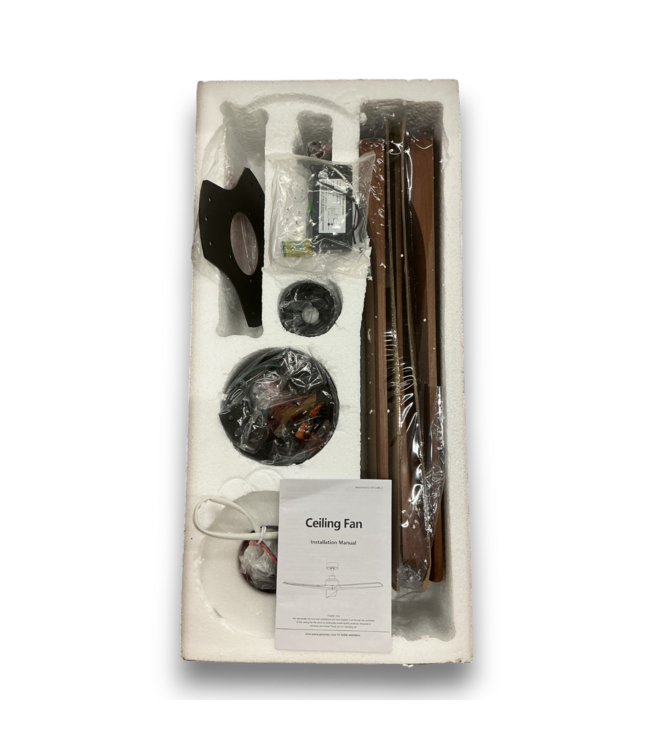 52479 Lowe Profile Black Ceiling Fan Without Light 52"