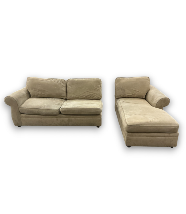52484 2 Piece Blonde Sectional Sofa