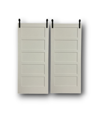 52494 Bright White Barn Doors Set of 2 (36" x 80")
