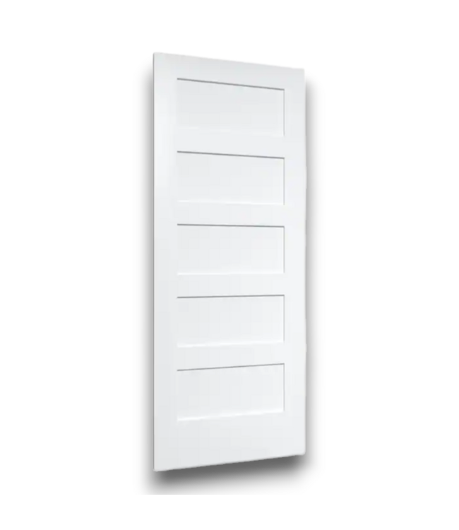 52502 White 5-Panel Smooth Slab Door 36" x 80"