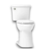 52503 Elliston White Elongated Soft Close 2-Pc Toilet