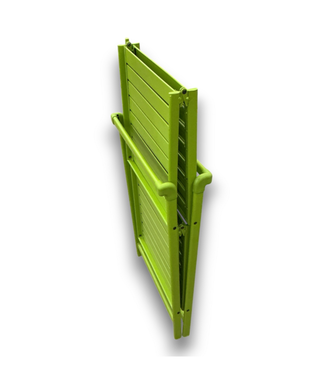 52504 Apple Green Foldable 2-Tier Rolling Cart