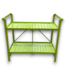 52504 Apple Green Foldable 2-Tier Rolling Cart