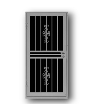 52492 White Steel Security Door 33.5" x 94.25"