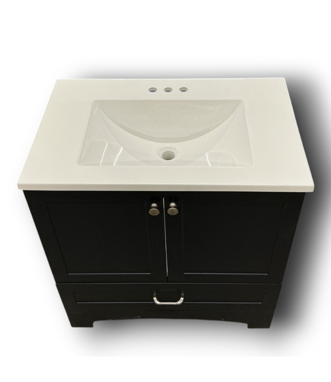 52506 Navy Blue Single Sink Bathroom Vanity 30"W