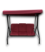 52507 Burgundy 3-Person Patio Swing with Canopy