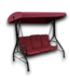 52507 Burgundy 3-Person Patio Swing with Canopy