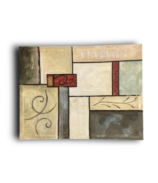 52511 Decorative Canvas Geometric Wall Art  36" x 48"