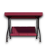 52507 Burgundy 3-Person Patio Swing with Canopy