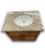 52515 Oak Wood Bathroom Vanity With Stone Top 30"