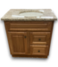 52515 Oak Wood Bathroom Vanity With Stone Top 30"