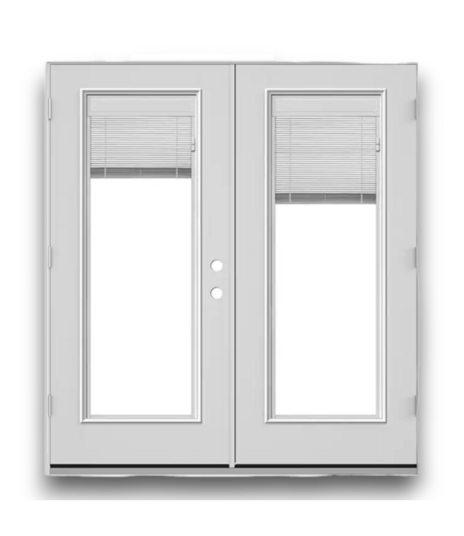 52517 Fullview Fiberglass French Door With Blinds 72" x 80"
