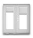 52517 Fullview Fiberglass French Door With Blinds 72" x 80"