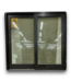 52527 Clad Black Aluminum & Pine Patio Sliding Door 84" x 82"