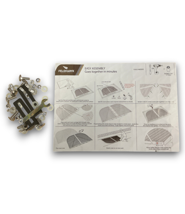 52533 Metal Window Well Cover 58"W x 38"H