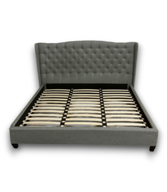 52537 Tufted Gray California King Size Bed Frame