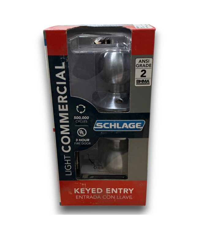 52539 Light Commercial Keyed Chrome Door Knob