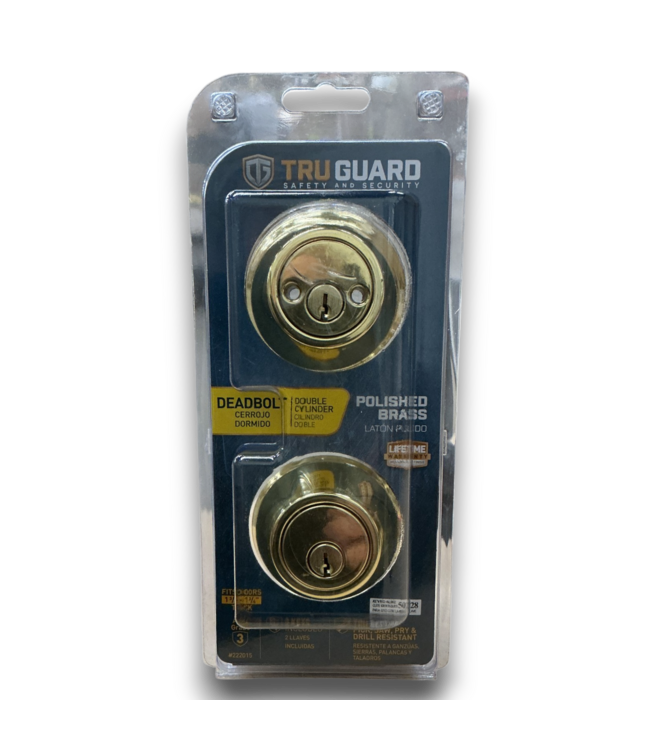 52540 Brass Double Cylinder Deadbolt