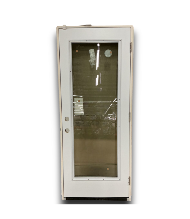52554 Prehung Primed Full-Lite Steel Door 32" x 80" LH