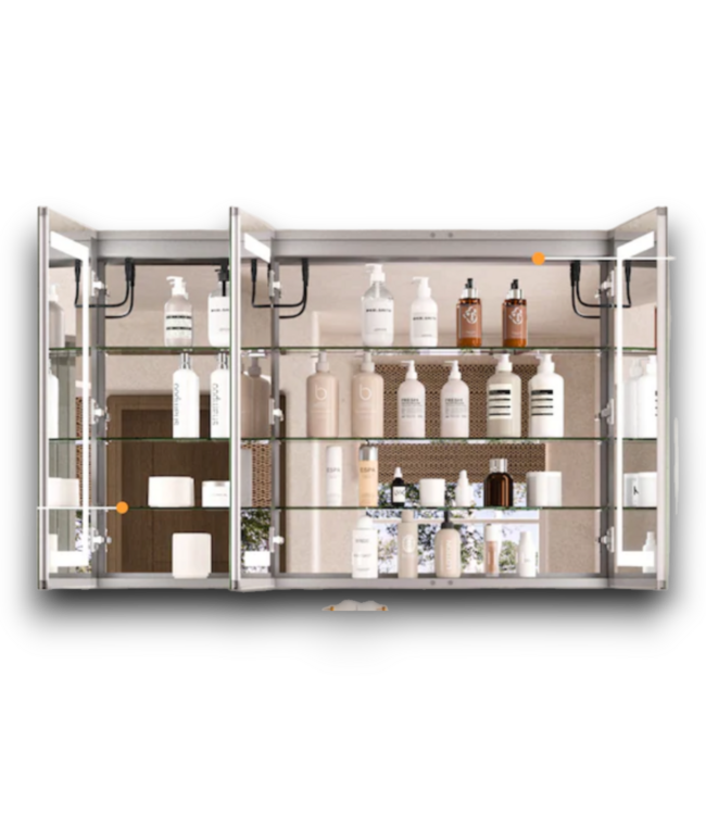 52555 Tri-View LED Anti-Fog Medicine Cabinet With Outlet