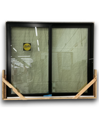 52557 Black Aluminum Sliding Patio Door 95"W x 81.5"H