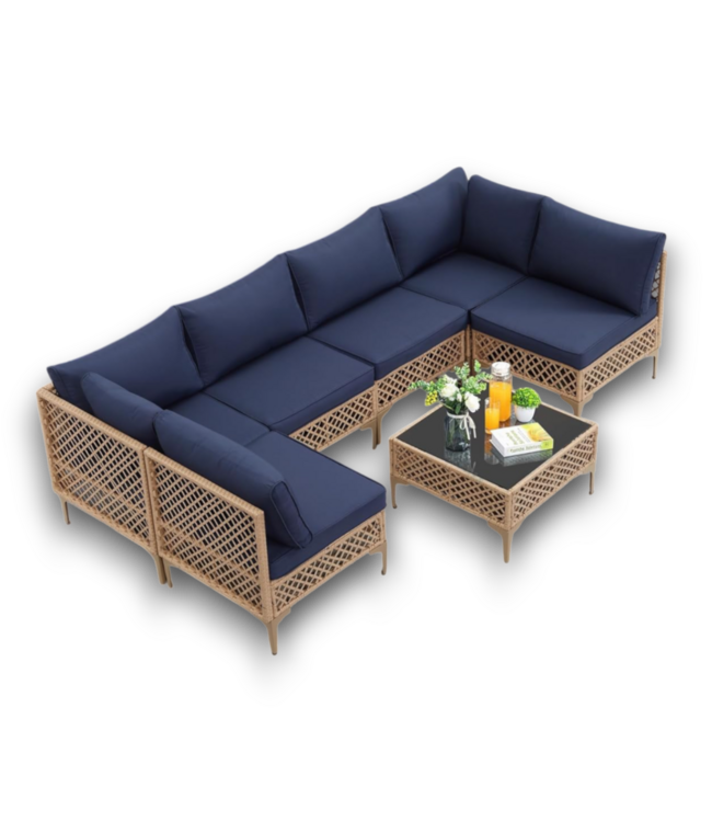 52563 7-Piece Outdoor Wicker Patio Furniture Set