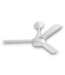 52562 White 3-Blade Ceiling Fan 52"