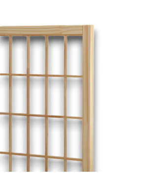 52561 Japp 4-Panel Natural Fabric Folding Room Divider