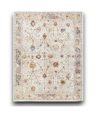 52572 Camille Border Indoor. Floral/Botanical Area Rug 9' x 12'