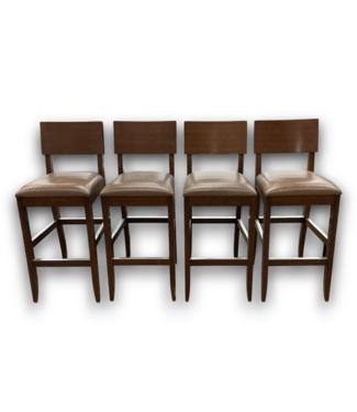 52574 Slender Walnut Barstools Set of 4