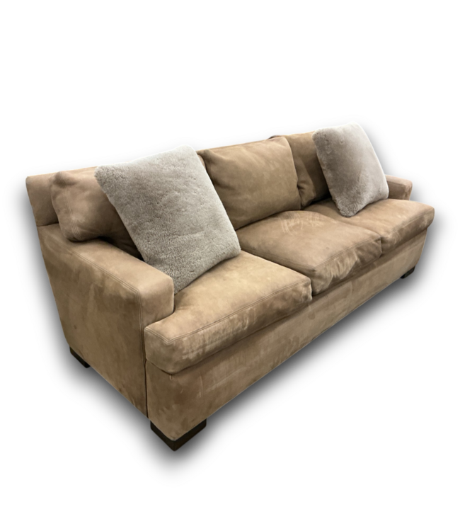 52576 2 Piece Terracotta Color Luxury Leather Couch Set