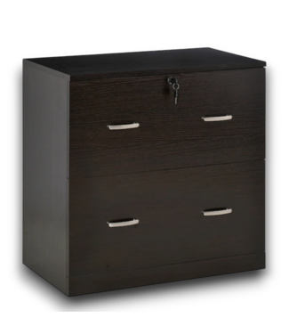 52571 Vinsetto Walnut 2-Drawer File Cabinet