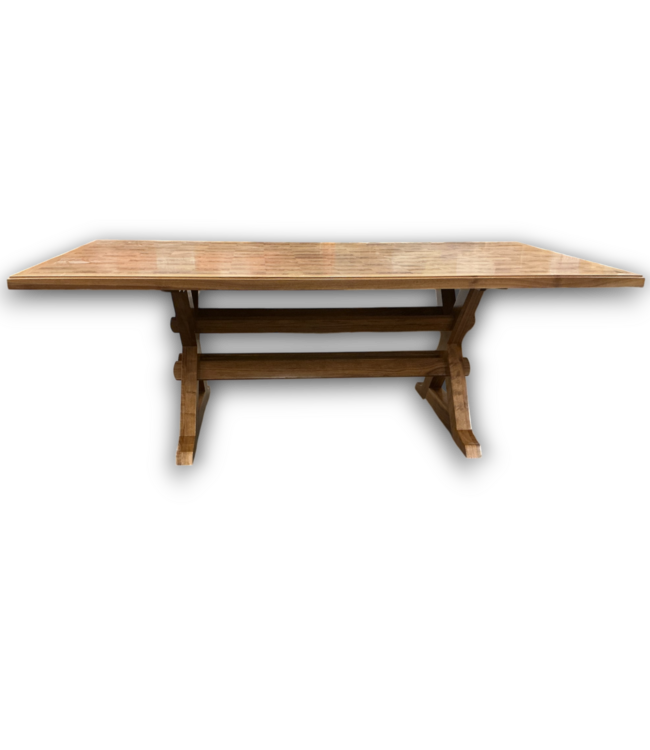 52587 Modern Rustic Parquet Style Dining Table And 4 Chairs