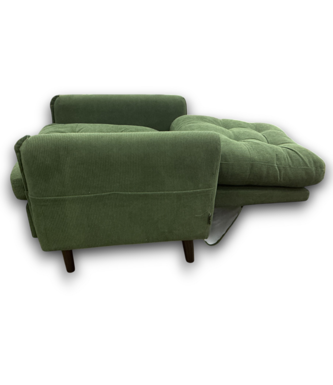 52591 Green Accent Reclining Chair With Storage Ottoman