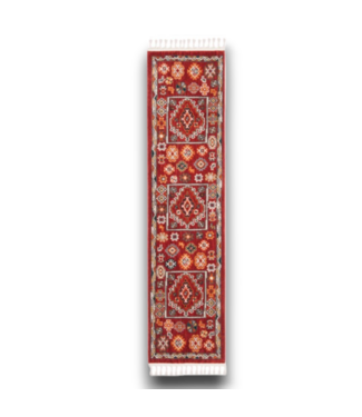 52610 Farmhouse Tassel Rev Ivory Runner Rug 2' x 8'