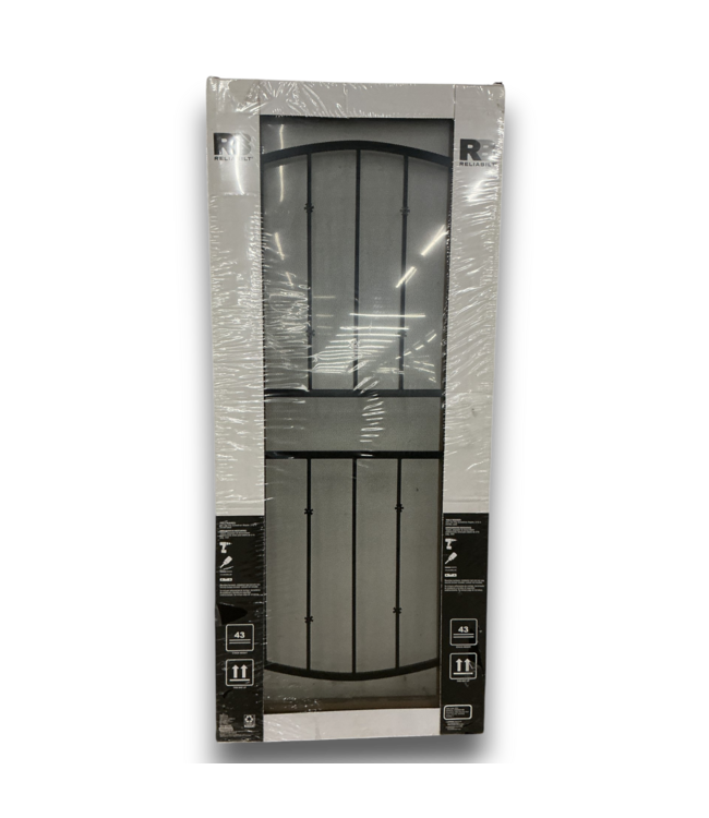 52627 Gibraltar Black Steel Security Screen Door 32" x 81"